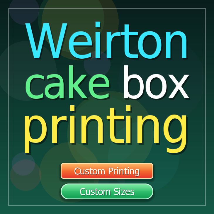Weirton cake box printing