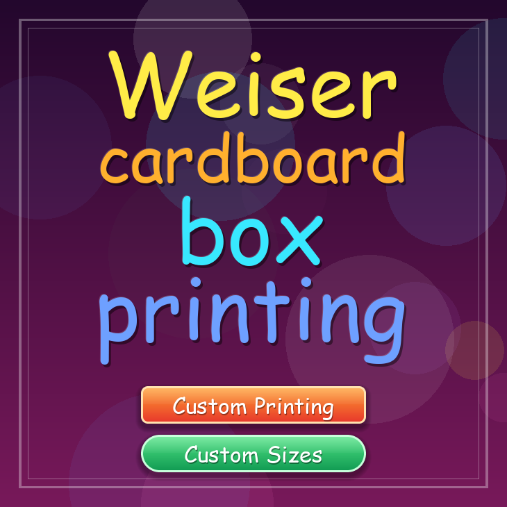 Weiser cardboard box printing