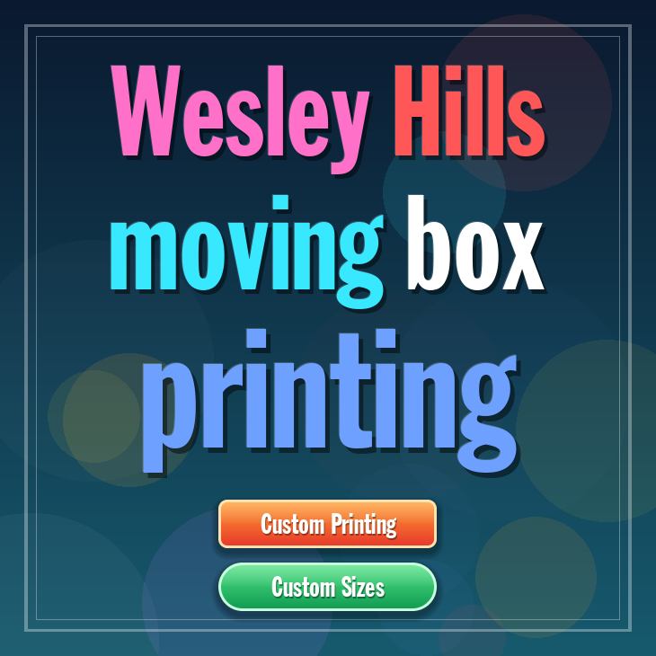 Wesley Hills moving box printing