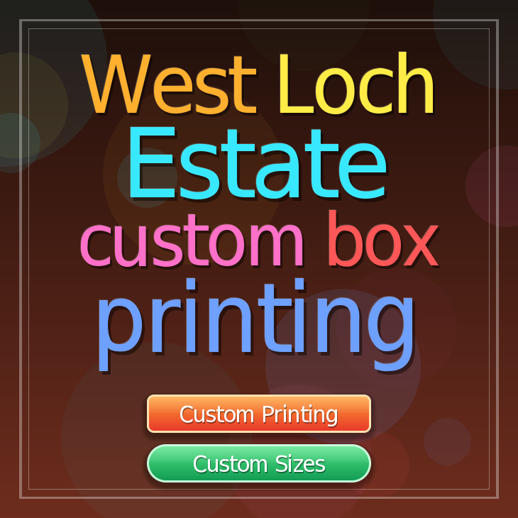 West Loch Estate custom box printing