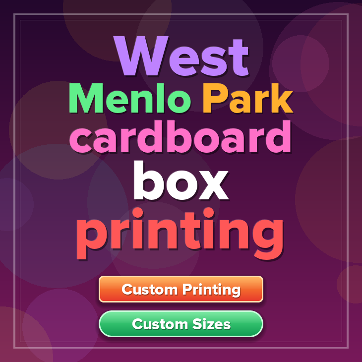 West Menlo Park cardboard box printing