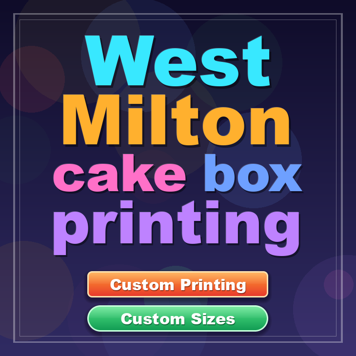 West Milton cake box printing