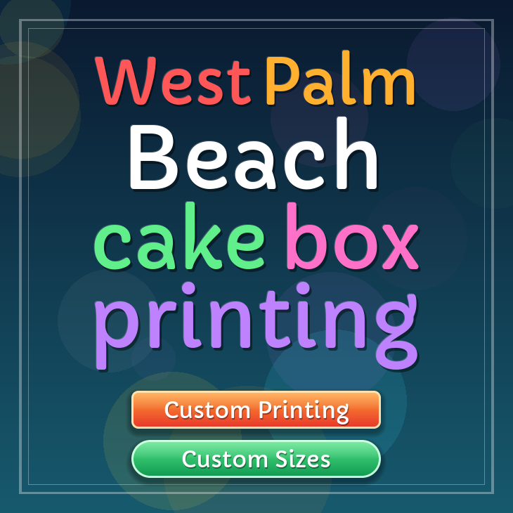 West Palm Beach cake box printing