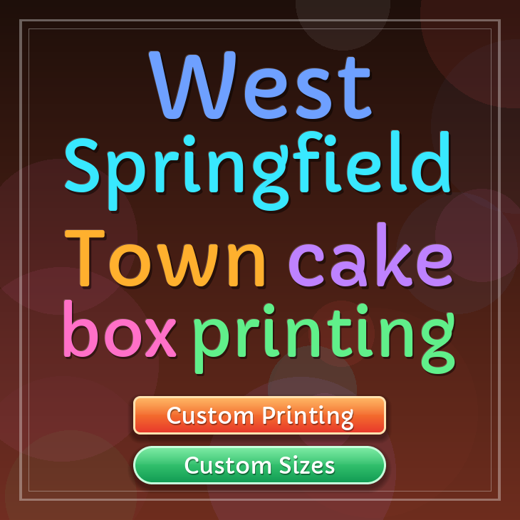 West Springfield Town cake box printing