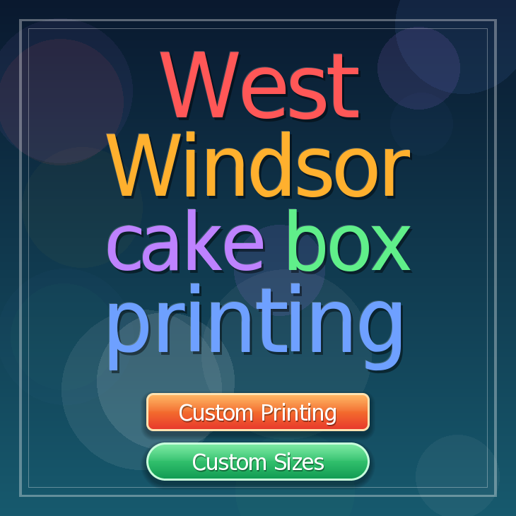 West Windsor cake box printing
