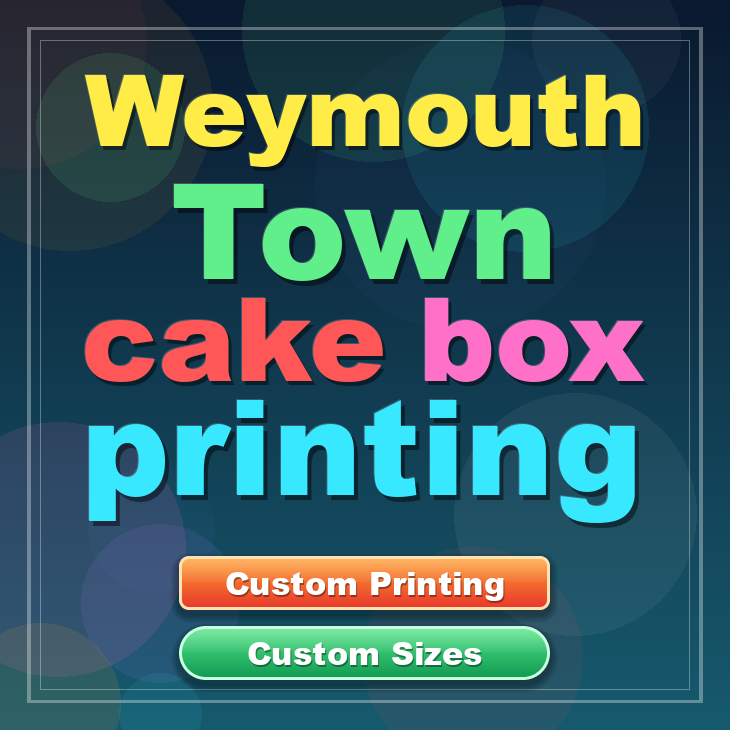 Weymouth Town cake box printing