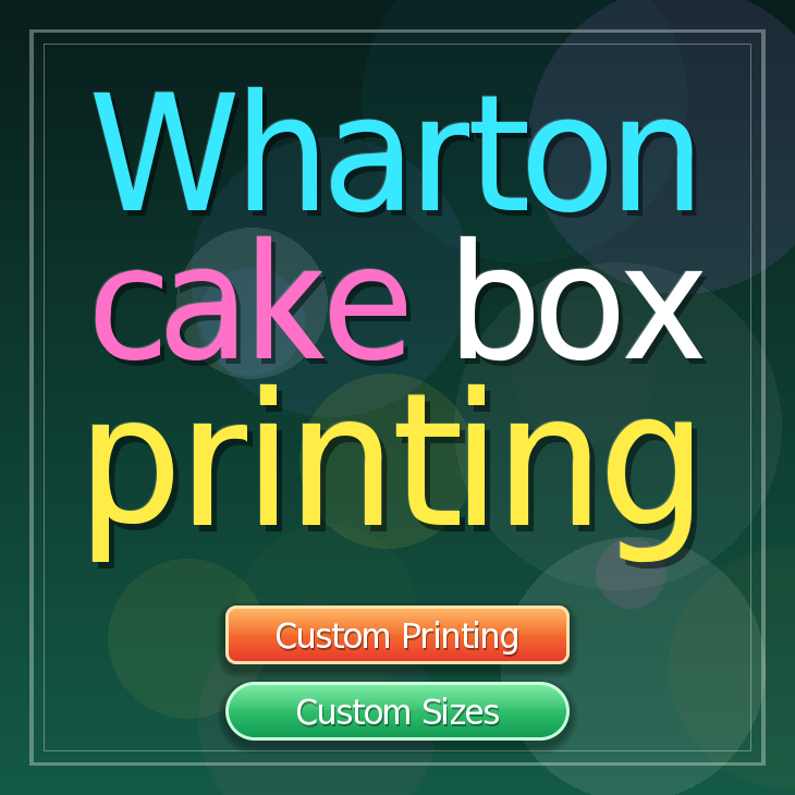 Wharton cake box printing