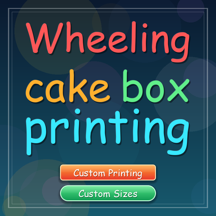 Wheeling cake box printing