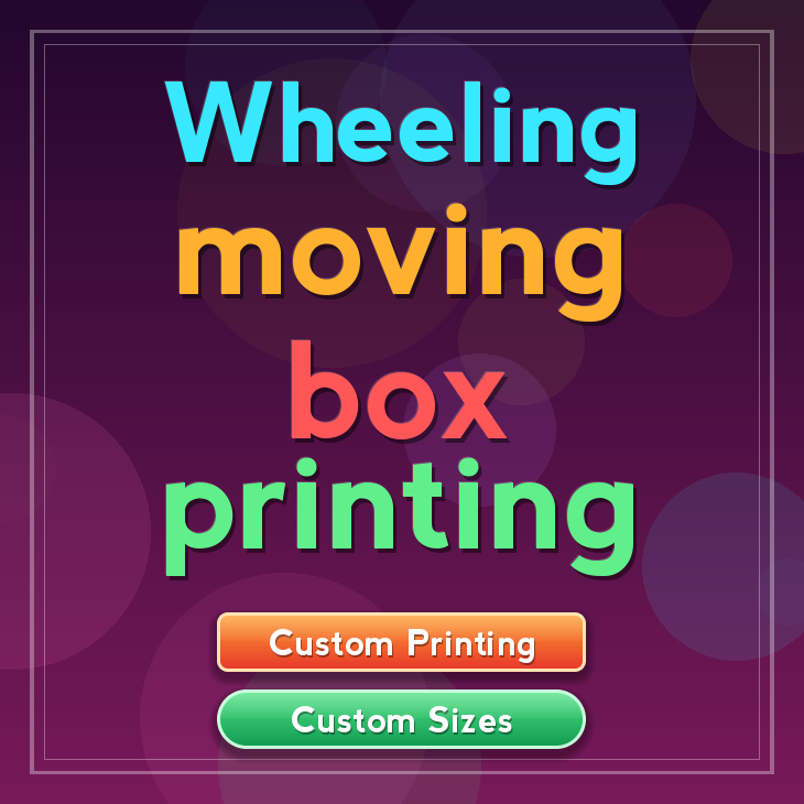 Wheeling moving box printing