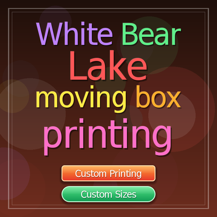 White Bear Lake moving box printing