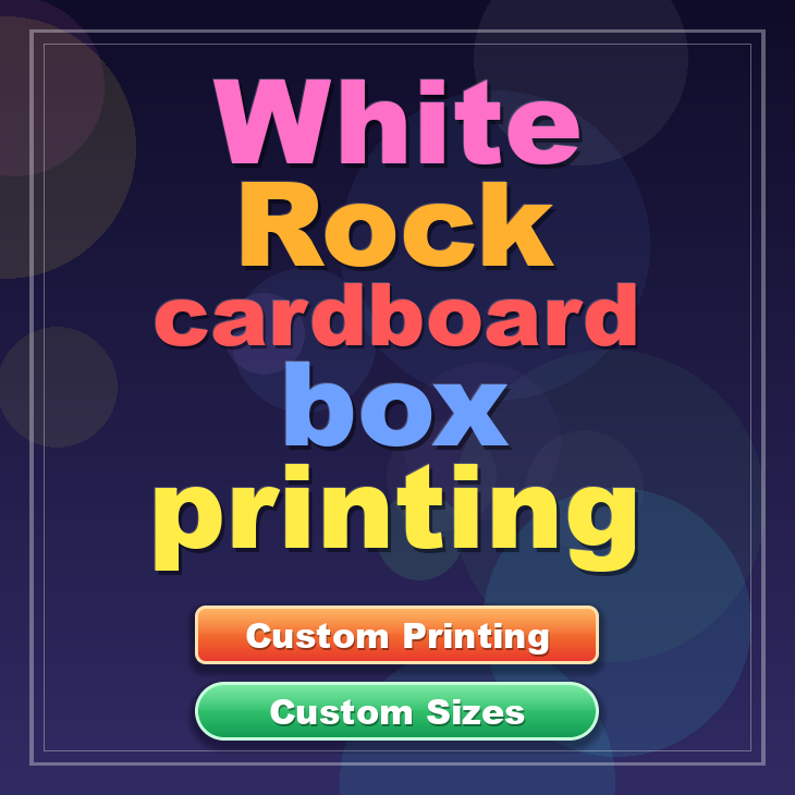 White Rock cardboard box printing