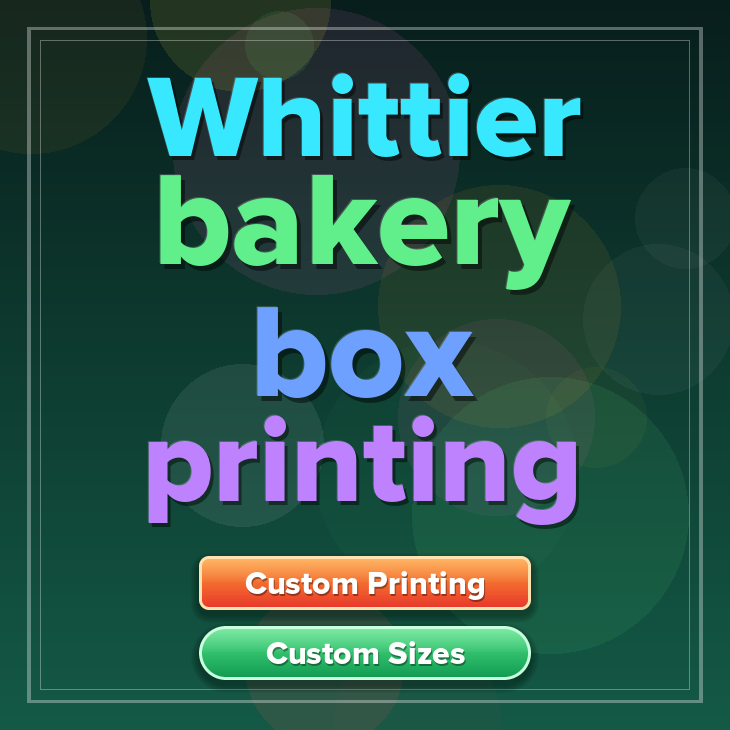 Whittier bakery box printing