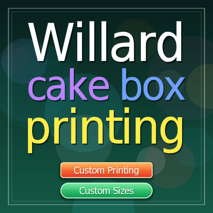 Willard cake box printing