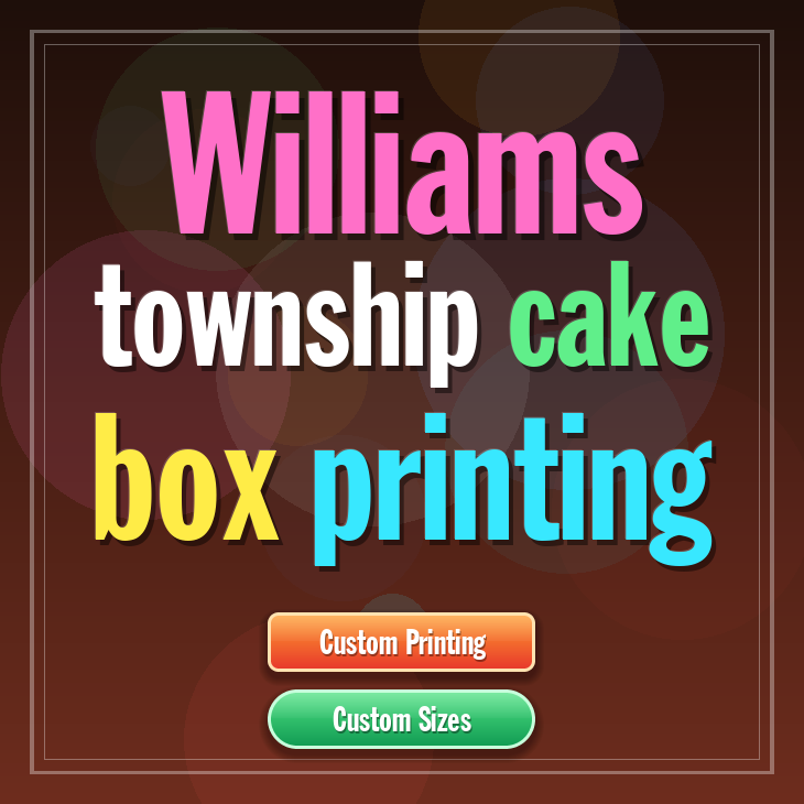 Williams Township cake box printing