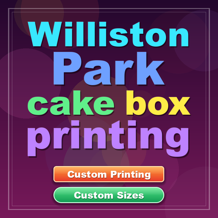 Williston Park cake box printing
