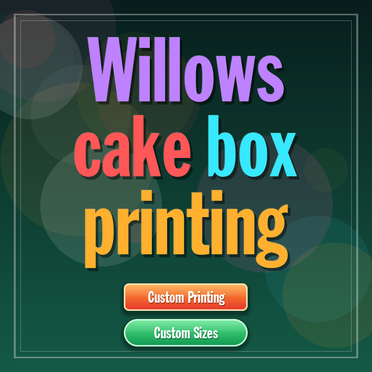 Willows cake box printing