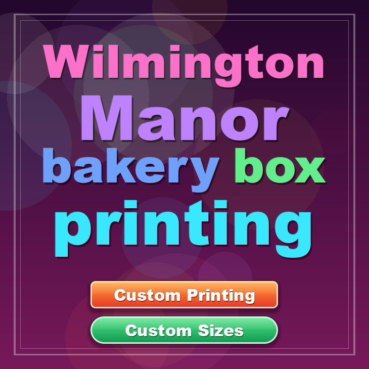 Wilmington Manor bakery box printing