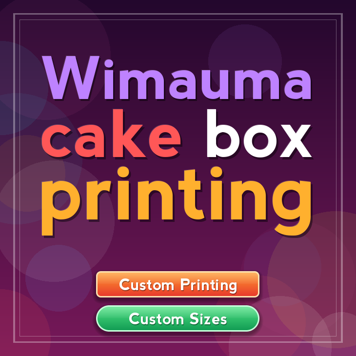 Wimauma cake box printing