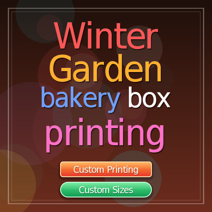 Winter Garden bakery box printing