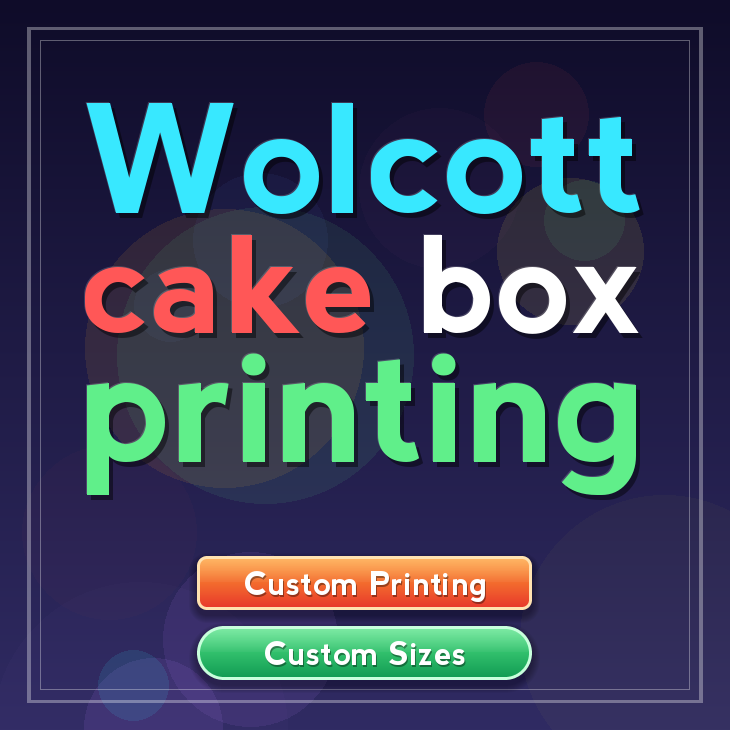 Wolcott cake box printing