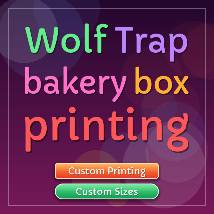 Wolf Trap bakery box printing