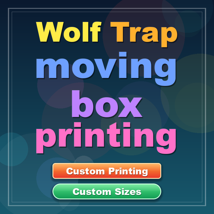 Wolf Trap moving box printing
