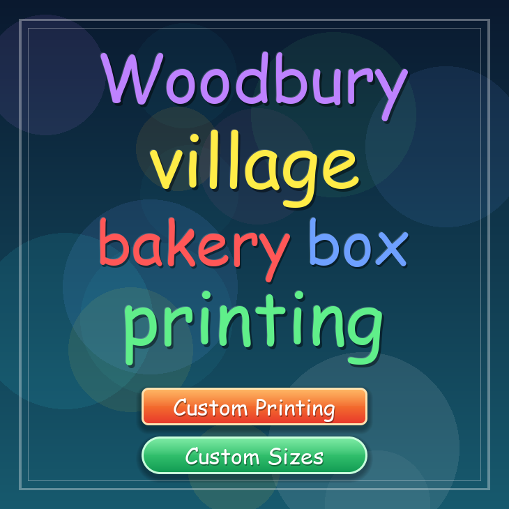 Woodbury Village bakery box printing