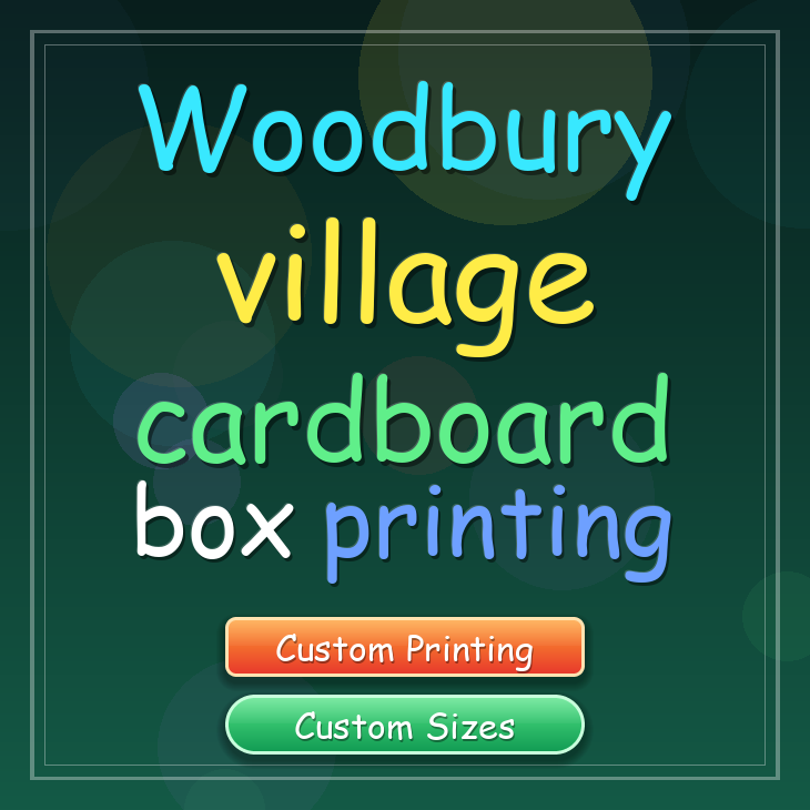 Woodbury village cardboard box printing
