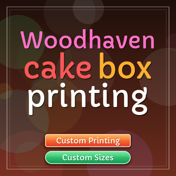 Woodhaven cake box printing