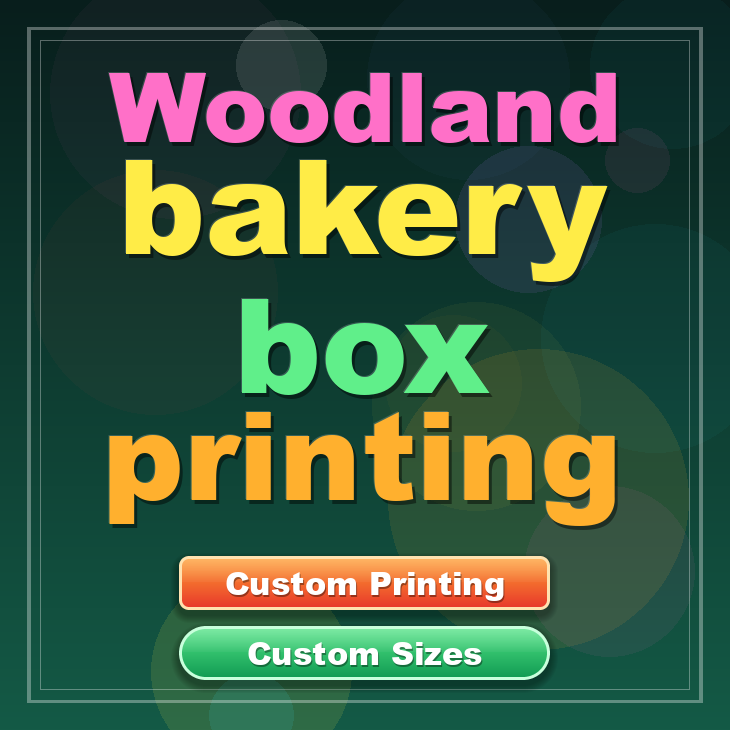 Woodland bakery box printing