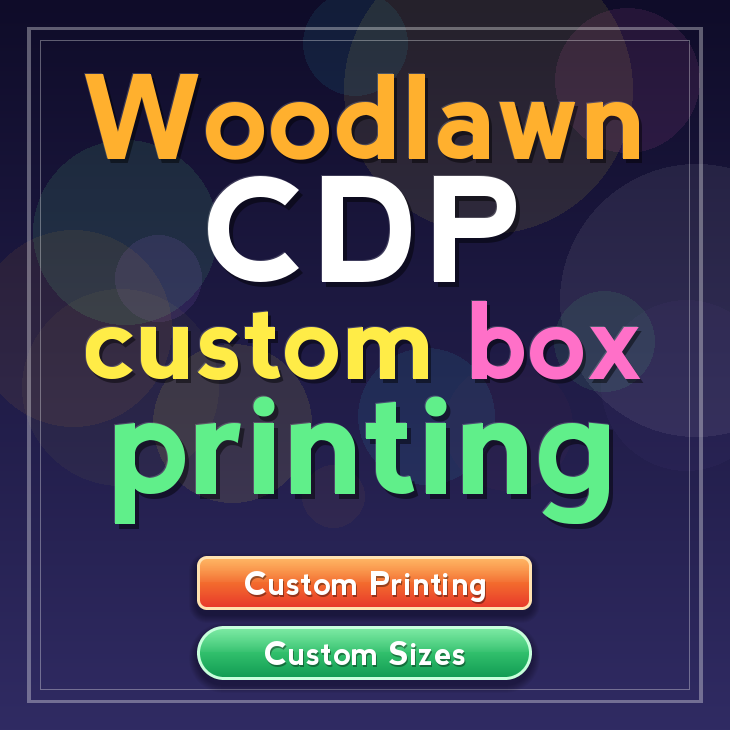 Woodlawn CDP custom box printing