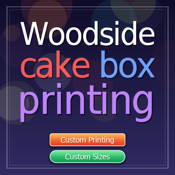 Woodside cake box printing