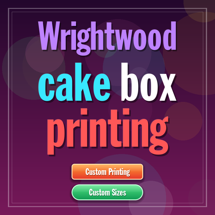 Wrightwood cake box printing