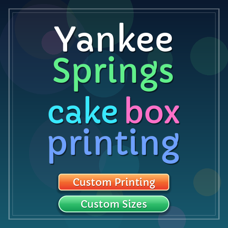 Yankee Springs cake box printing