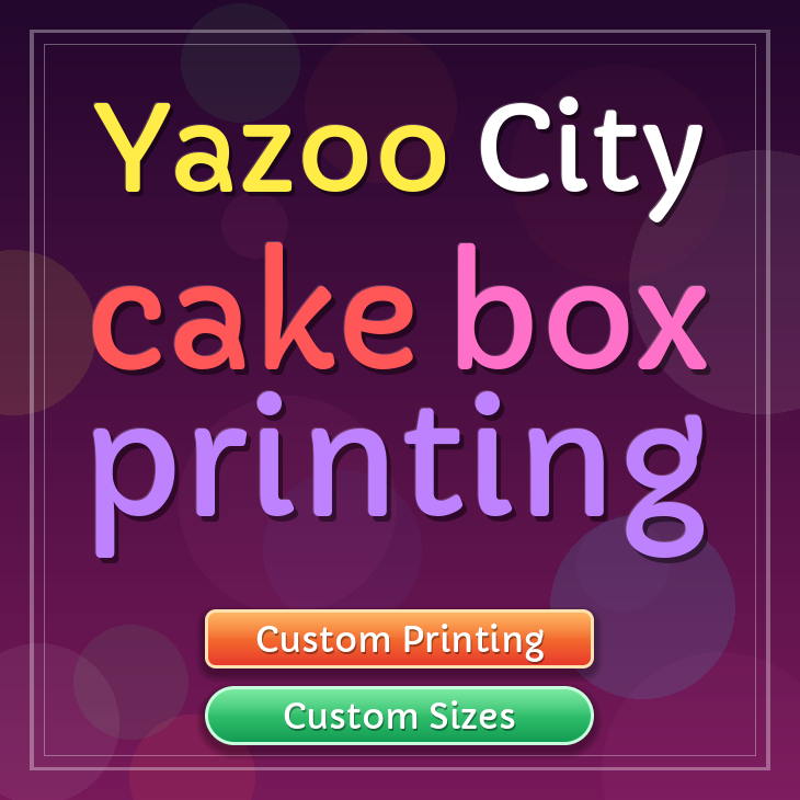 Yazoo City cake box printing
