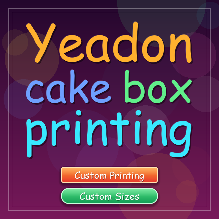 Yeadon cake box printing