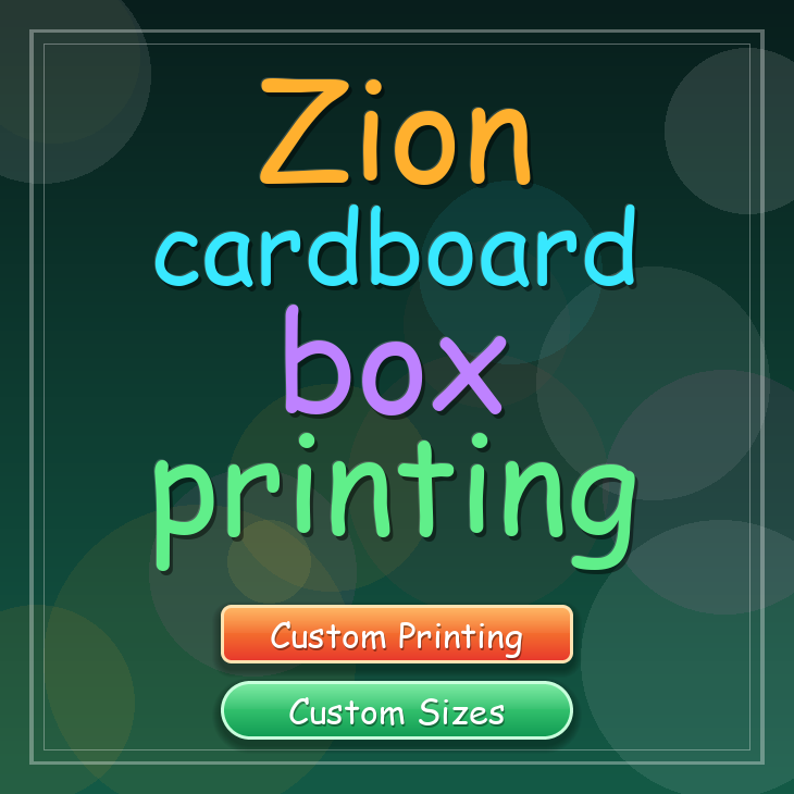 Zion cardboard box printing