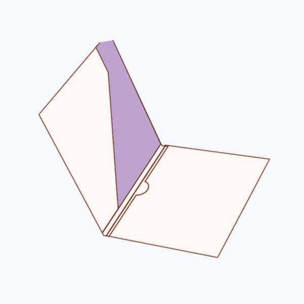 Bookend disc folder packaging