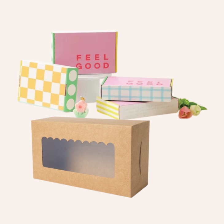 Brown kraft bakery boxes