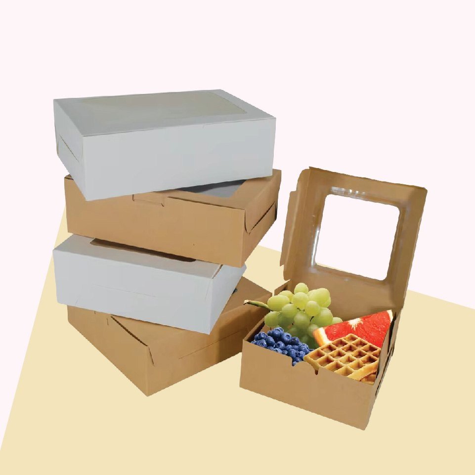 Clear lid cookie box packaging