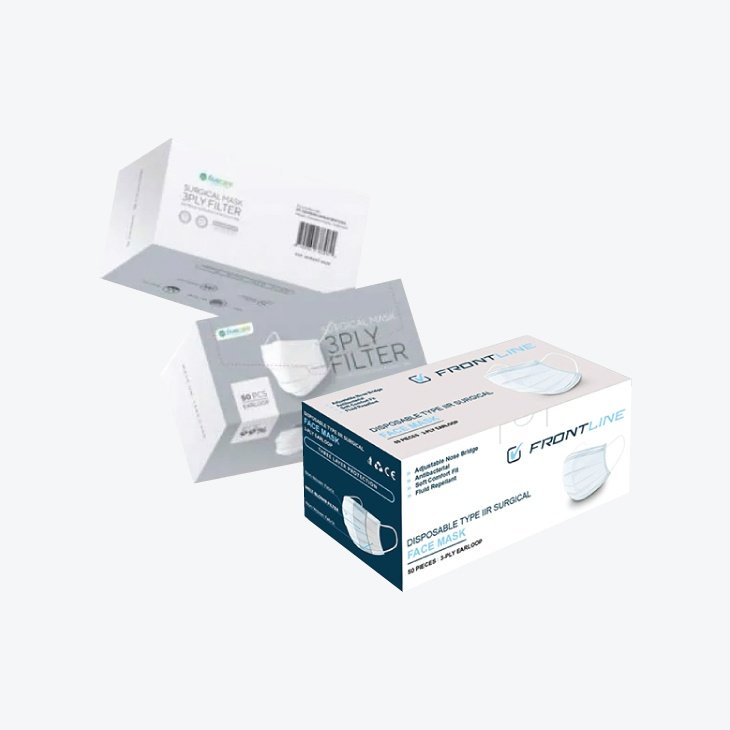 Custom face mask boxes
