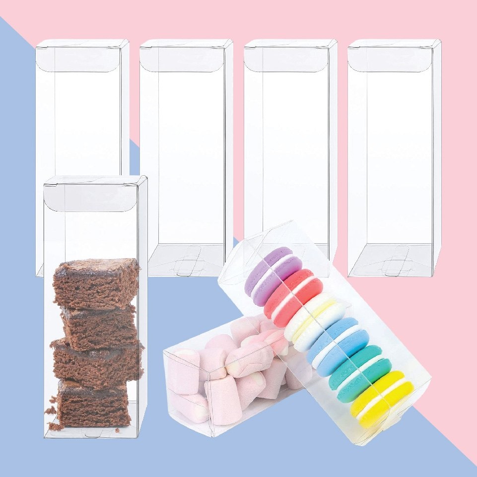 Custom printed clear cookie boxes
