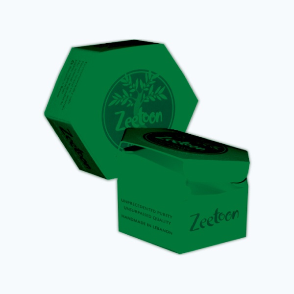 Custom printed hexagon tab lock boxes