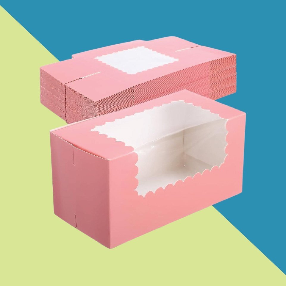 Custom printed pink cookie boxes
