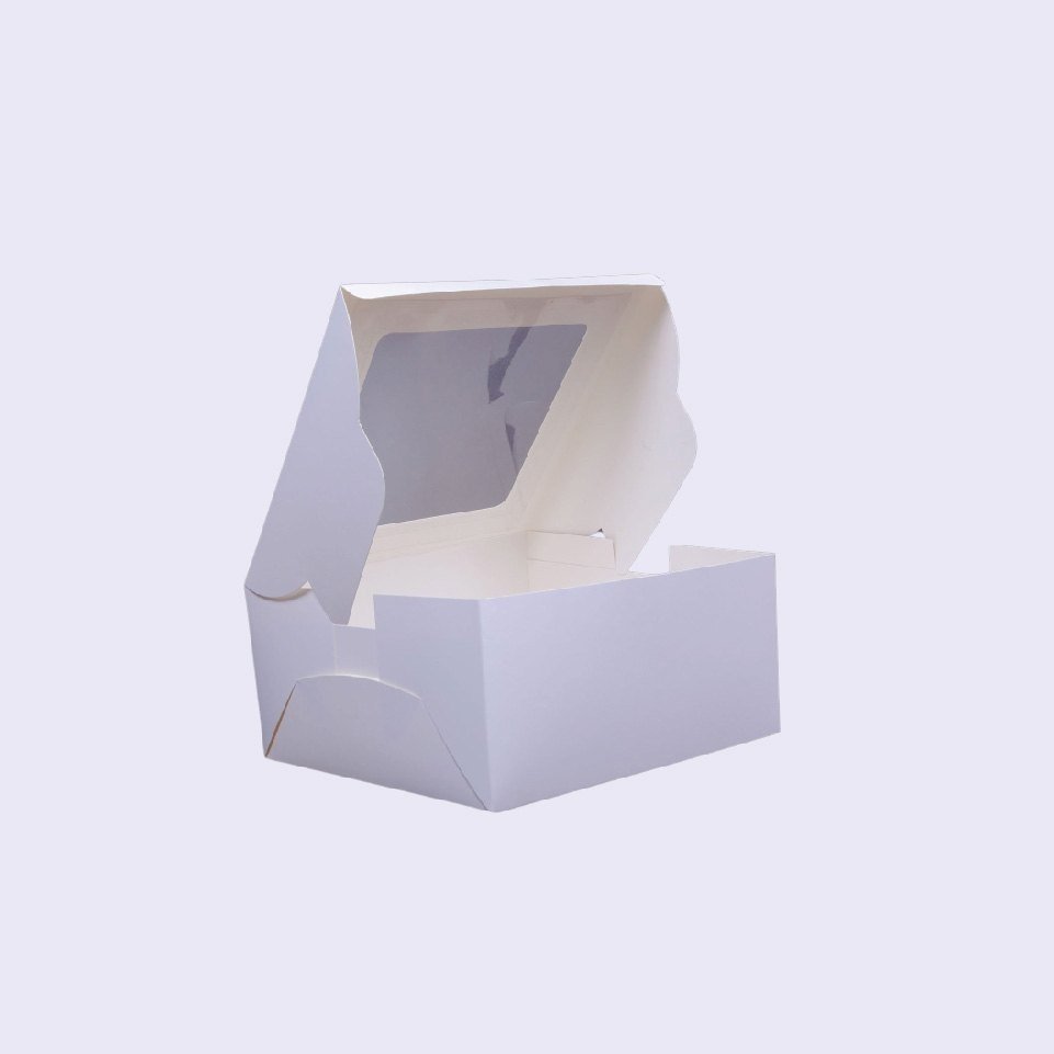Custom printed white cookie boxes
