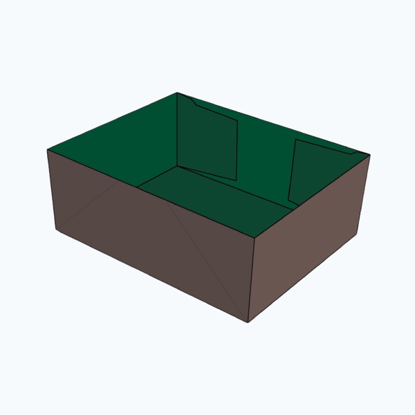 Four corner tray packaging