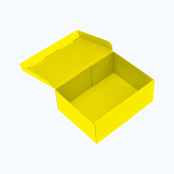 Hinged lid box packaging