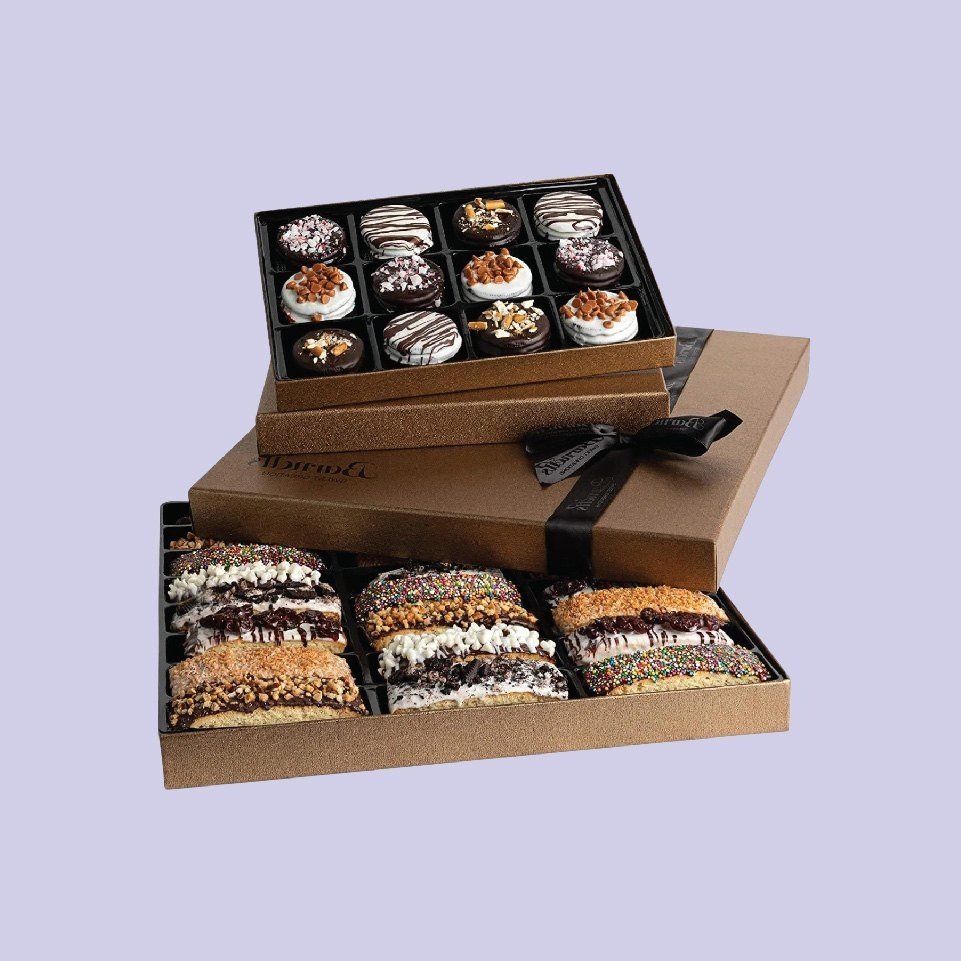 Holiday cookie gift box packaging