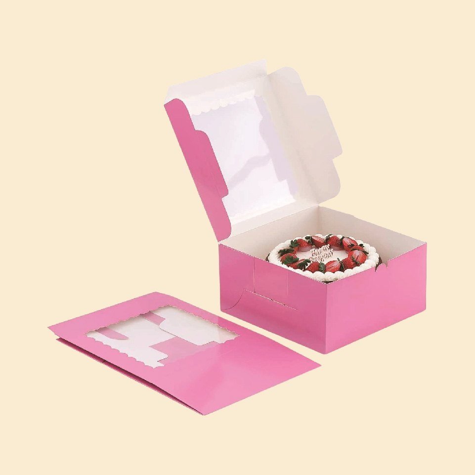 Pink cookie box packaging