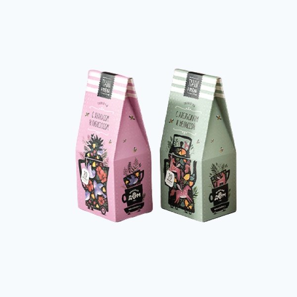 Pleated top box packaging